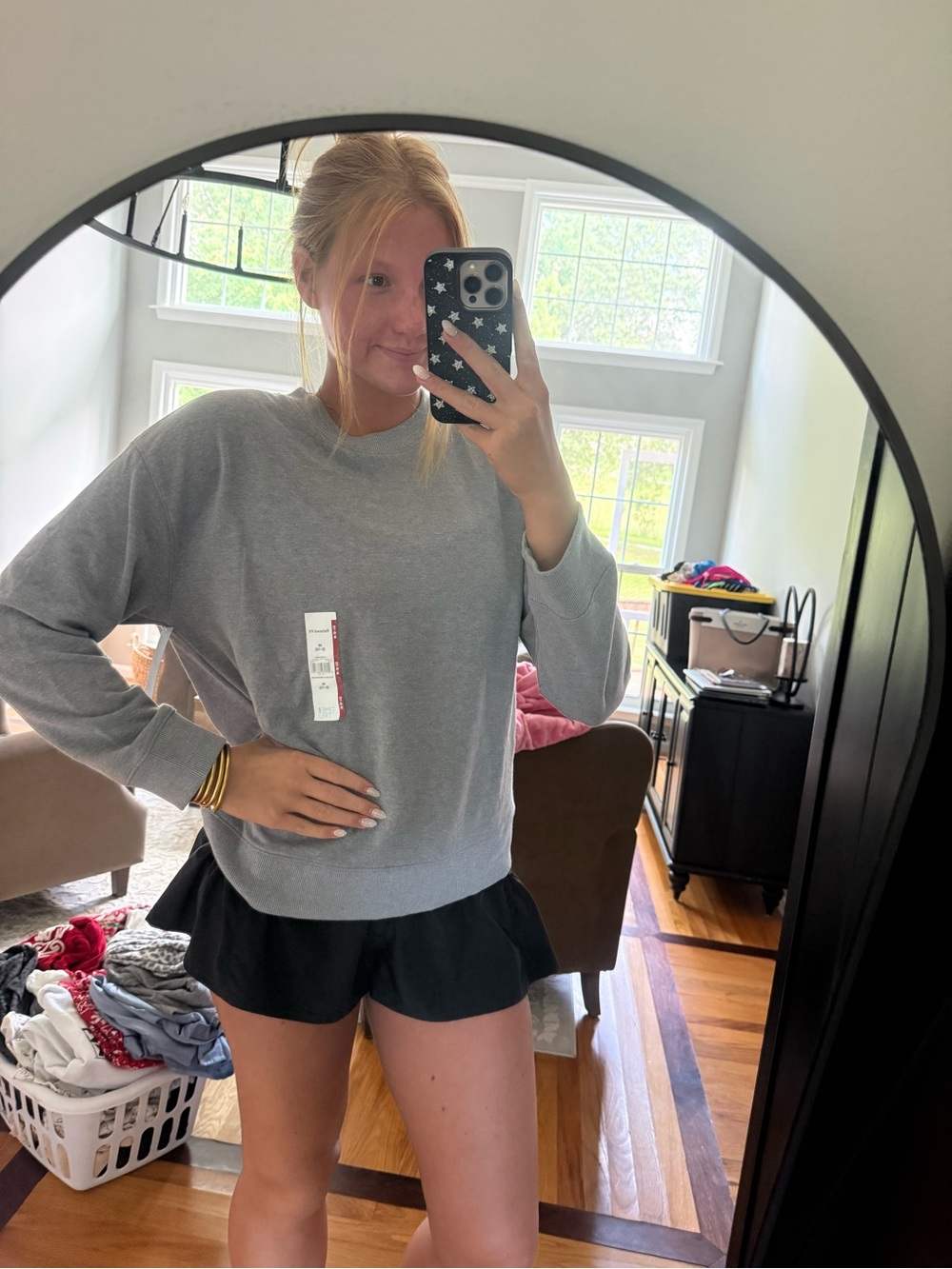 No Boundaries Gray Crewneck Sweatshirt